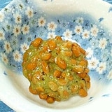 納豆の食べ方-塩麹＆青汁♪